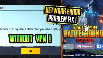 Fix Network Error, Login Failed | Please Check Your Network Settings | Pubg Mobile KR Login Problem