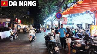 DA NANG Vietnam Nightlife - Exploring a Busy Local Street Near An Thuong Tourist Area