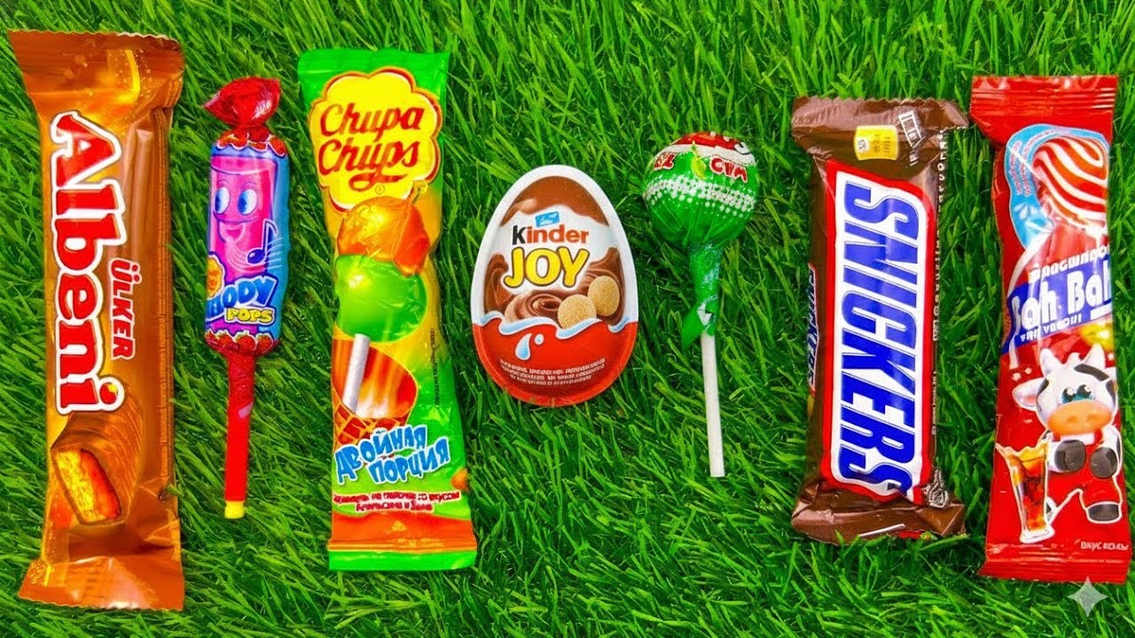 ASMR Most Popular Candys / some lots of colorful rainbow lollipop candy / unpacking chocolate eat🥳