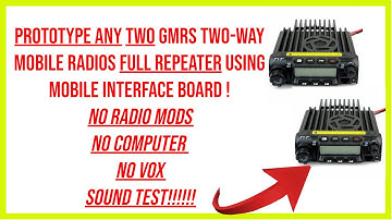 🔺SOUND TEST any two GMRS two-way mobile radios full repeater using mobile interface board ! 🔺