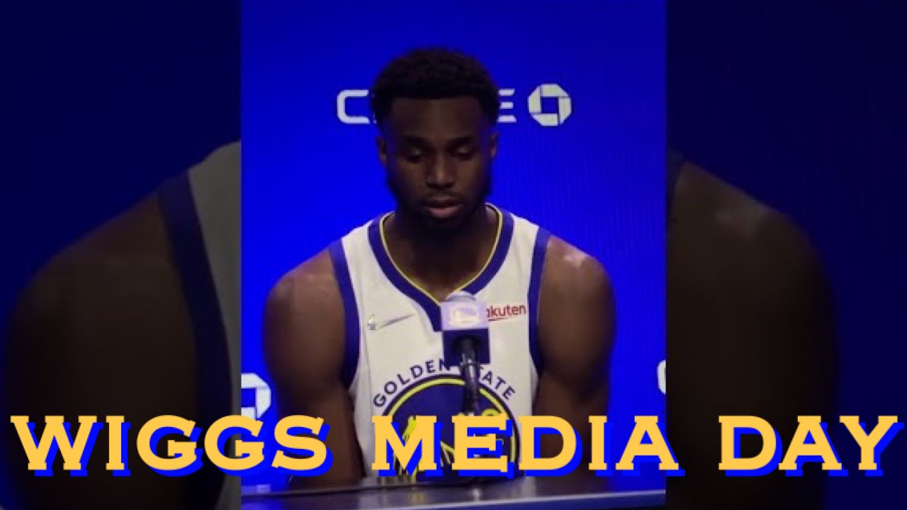 📲 Andrew Wiggins Warriors Media Day snippet from @letsgowarriors Instagram Live