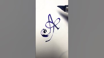 Advanced Calligraphy letter A, Cursive Handwriting #calligraphylettering #calligraphyforbeginners