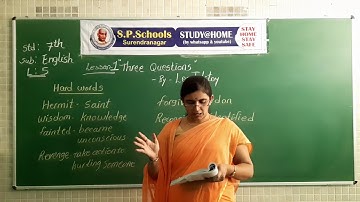 STD 7 CBSE | ENGLISH LEC 3 | S P SCHOOL SURENDRANAGAR