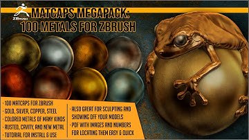 How to use metal matcaps in ZBrush with Matcaps Megapack 100 Metals by Artistic Squad