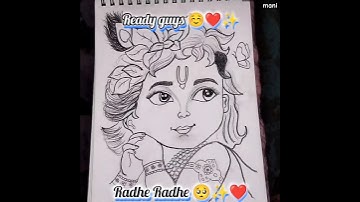 Cute Krishna ji drawing 🥺✨❤️ #shorts #radheradhe #krishna