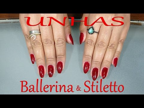 Como fazer unhas estilo Ballerina e Stiletto