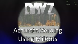 ARMA 2: DayZ Mod Tips — Accurate Zeroing Using Mildots (AS50, M107, M24 and DMR)!