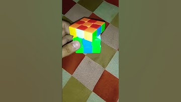 😱How will make checker board pattern in cube (With 1 hand)👌#shorts #cuber #viral #trending