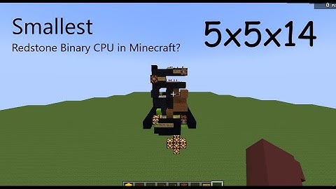 Smallest Redstone Binary CPU in Minecraft? (to my knowledge, 5x5x14)