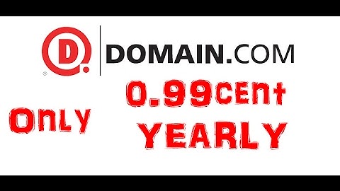 Only 0.99cent domain per year
