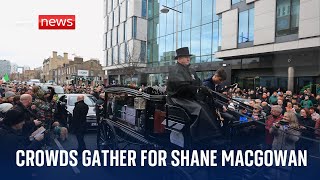 Shane MacGowan funeral: Huge crowds gather to watch procession