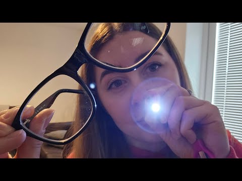 ASMR - Eye examination roleplay for tingles! (Personal attention, visual triggers)