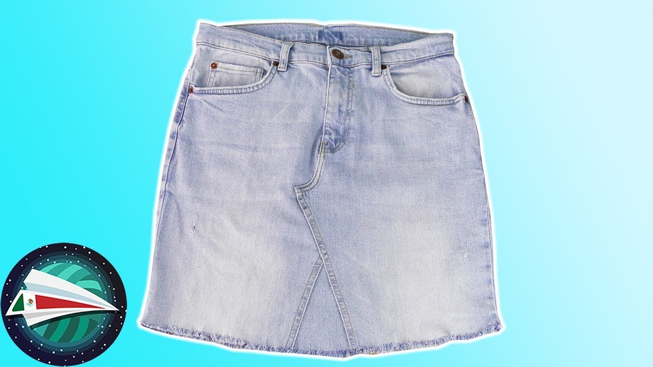tumor hoy Mecánicamente COSER Upcycling jeans | Cosiendo una falda de jean | Falda con jeans viejos  | Principiantes - YouTube