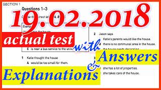 IELTS LISTENING PRACTICE TEST 2018 WITH ANSWERS | 19.02.2018