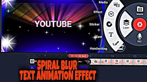 SPIRAL BLUR TEXT ANIMATION EFFECT |  KINEMASTER TUTORIAL 2022 | NO COPYRIGHT MUSIC