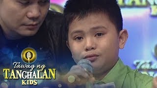 Tawag ng Tanghalan Kids: Sidro gets emotional