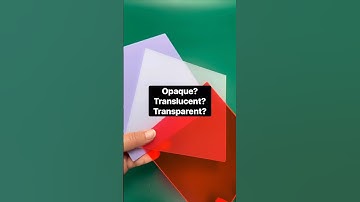 What’s the Difference Between Opaque, Translucent, and Transparent?