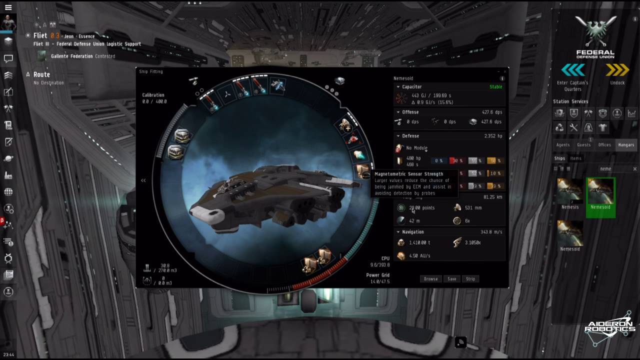 Eve Online Gallente Level 4 FW mission Dead Men Tell No Tales solo in