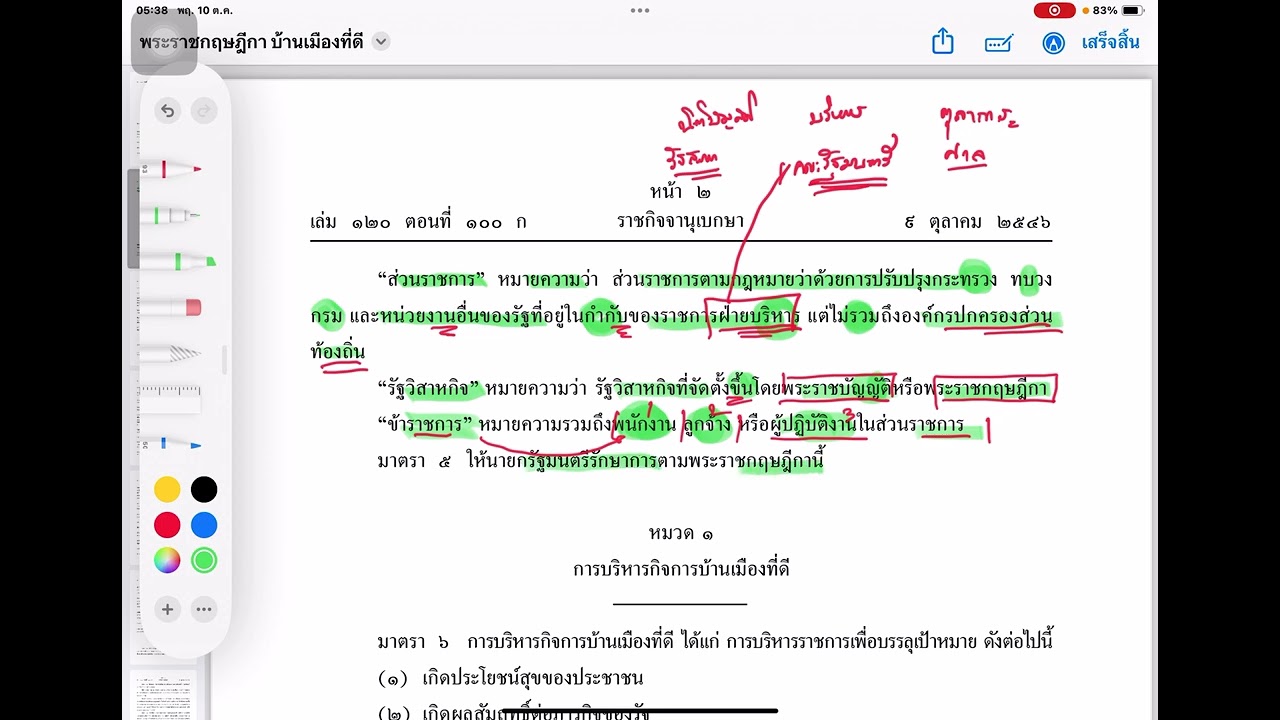 พรฎ ว่าด้วยหลักเกณฑ์และวิธีการบริหารกิจการบ้านเมืองที่ดี พ.ศ.2546 EP.1/4