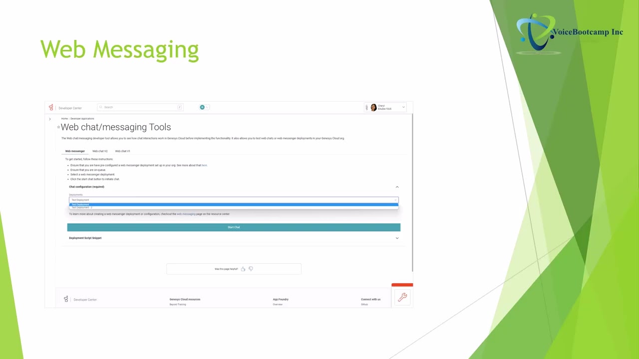 Genesys Cloud API CHAT Api full video or demo/sample