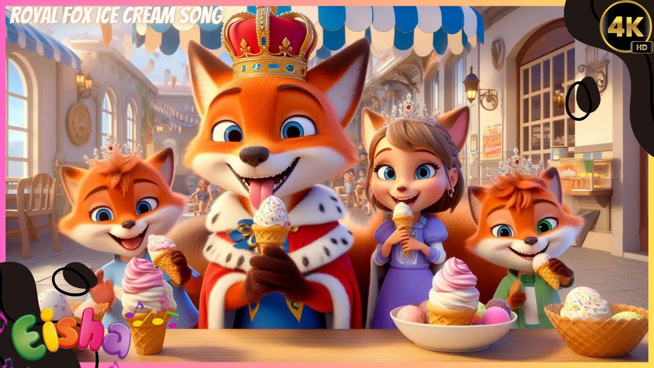 👑🍦 European Royal Fox Ice Cream Song | Magical Sing-Along for Kids 🎶🦊