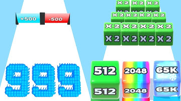 Jelly Run 2048 vs Crowd Number Run 3D - Count Master | Level Up Numbers