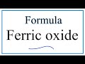 Chemical Formulas and Ionic Charges