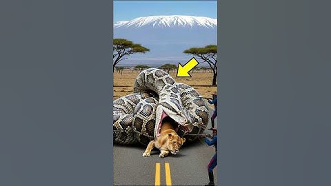 Brave Heroes Save Mother Lion from Giant Python #rescueefforts #animals