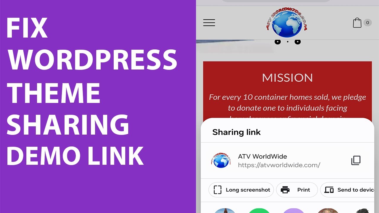 How to Fix WordPress Theme Sharing Demo Link instead of Your Website Link