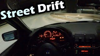 Best Winter Street Drift Night So Far #1 | BMW E46 320i POV