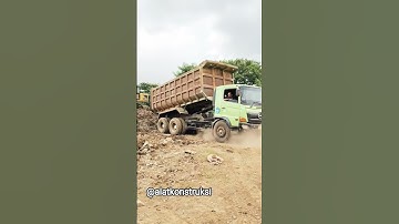 BUANGAN TANAH HASIL NORMALISASI KALI MATI BEKASI DENGAN DUMPTRUK HINO 500 PART 7 #shorts