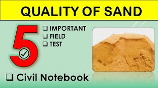 Sand test on construction site | Testing of sand for concrete 🔥🔥🔥🔥