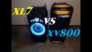 Sony SRSXV800 vs LG XL7  Garage Battle  Bluetooth Party Speakers Can these top JBL Partybox 310❓