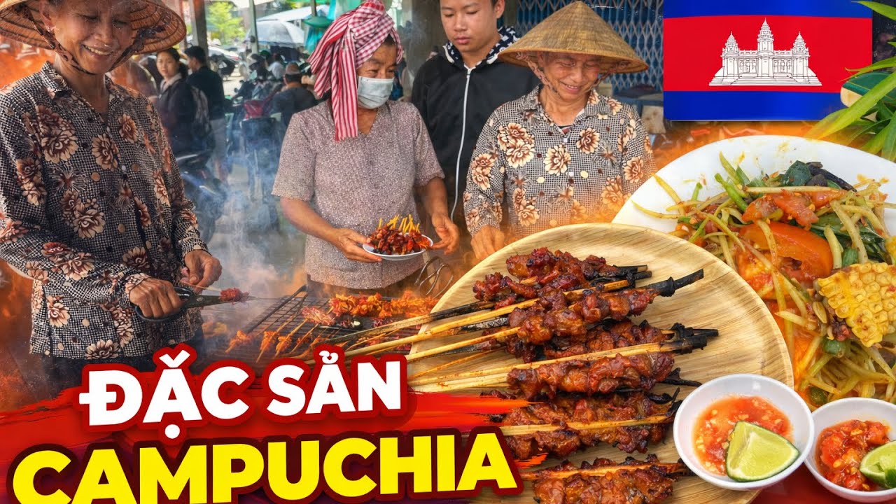 Ăn Sập TRI TÔN Toàn Đặc Sản Khmer Bò Nướng Đu Đủ Đâm | Bánh Canh Gà Núi Dân Dã 