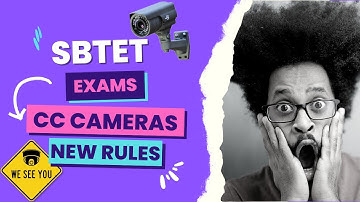 SBTET New Rules | Installation of CC Cameras in Examination halls
