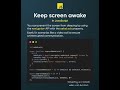 💡 Strategy: The "Keep Screen Awake" JavaScript Tutorial #shorts #coding