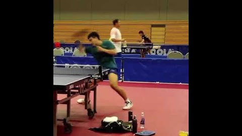 Động tác giật và cách tiếp xúc khi giật phải bóng xoáy xuống của LiangJingKun #tabletennis #pingpong
