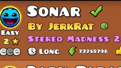 Geometry dash Alpha pack 1/3 Sonar 100% All coins