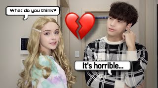 I dyed my hair blonde to see how my Korean husband reacts and.. :(
