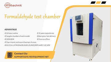 Formaldehyde test chamber operation video