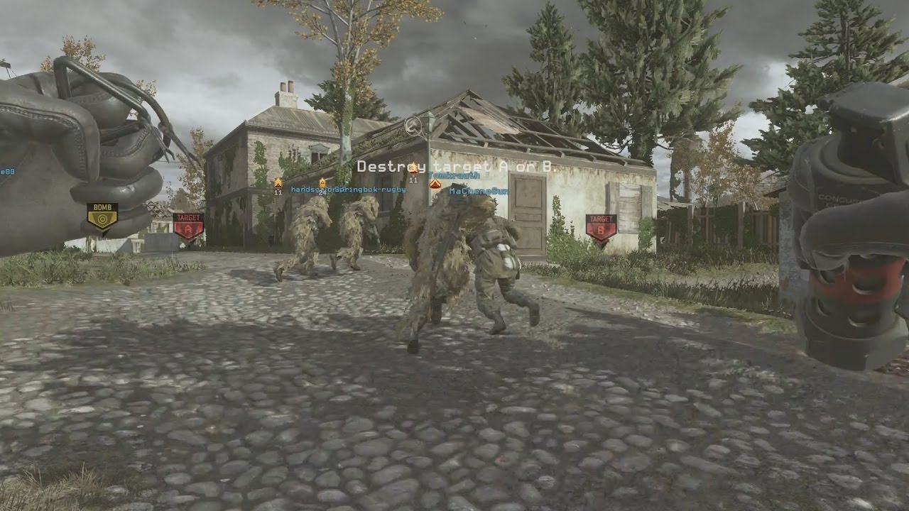 Cod4 Remastered Trolling: Stunning Teammates In Spawn! Slowing Them Down