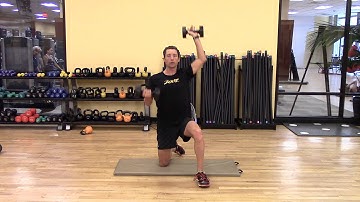 CURL AND PRESS FROM HALF KNEEL:  strength