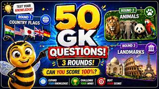 The Ultimate World Quiz Challenge🌍| Flags, Animals &amp; Landmarks | 50 Questions to Test Your Knowledge