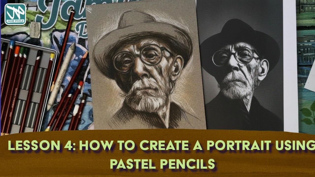 Урок 4: Как нарисовать портрет пастельными карандашами