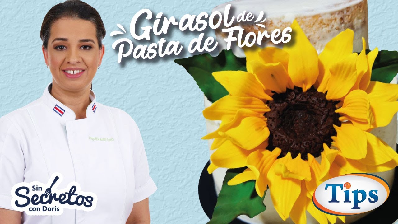 Girasol en Pasta de Flores - YouTube