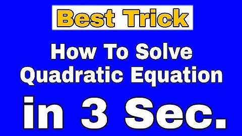 CA Foundation I Mathematics I Quadratic Equation Short Trick I DK Gola Classes