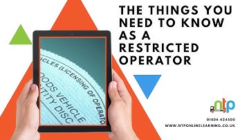 The things you NEED to know as a restricted operator