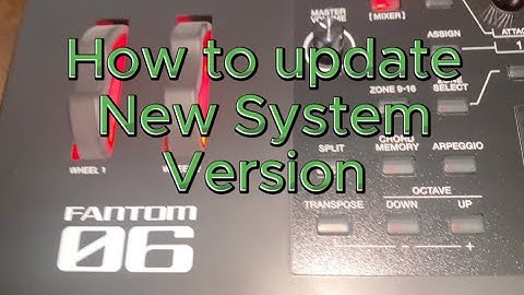 Roland Fantom 06 | system version 1.05 update