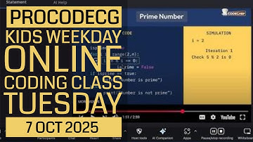 ProCodeCG Kids Weekday Coding Class - Tuesday - 7 Oct 2025