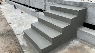 Amazing Construction Techniques to Build Brick Steps  Rendering by Sand & Cements | Brick Staircase